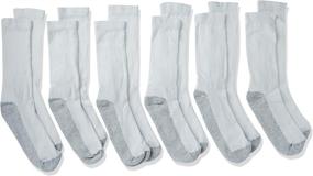 img 2 attached to 🧦 Fruit of the Loom Men's 6 Pack Cushioned Crew Socks: Ultimate Comfort for Daily Wear