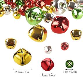 img 2 attached to 🔔 YiYa 200Pcs Christmas Jingle Bells: Colorful Craft & DIY Bells for Festive Decoration (Multi-Color, 3 Sizes)