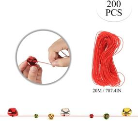 img 3 attached to 🔔 YiYa 200Pcs Christmas Jingle Bells: Colorful Craft & DIY Bells for Festive Decoration (Multi-Color, 3 Sizes)