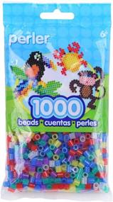 img 1 attached to 🌈 Multicolor Glitter Perler Beads - 1000pcs Fuse Beads for Crafts