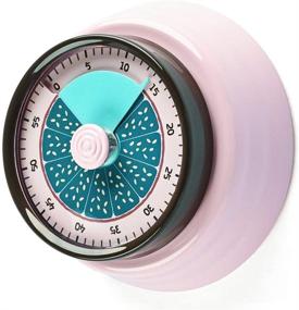 img 4 attached to 🍳 Pink Kitchen Manual Egg Timer with Visual Pomodoro Magnetic Timer for Kids - Mechanical Countdown Loud Alarm for Cooking, Baking, Teaching, and Study - No Battery Required