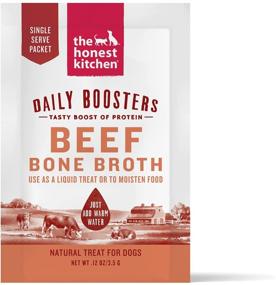 img 1 attached to 🐾 The Honest Kitchen Daily Boosts: Instant Beef Bone Broth Liquid Treat with Turmeric for Dogs and Cats, 12-Pack of 3.5g Sachets - Enhanced for Enhanced Growth and Vitality