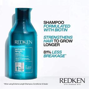 img 2 attached to 💪 Redken Extreme Length Shampoo: Biotin Infused for Hair Growth, Breakage Prevention, and Hair Strengthening