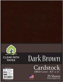 img 3 attached to 📄 8.5 x 11 inch Dark Brown Cardstock - 100Lb Cover - Pack of 25 Sheets - Clear Path Paper