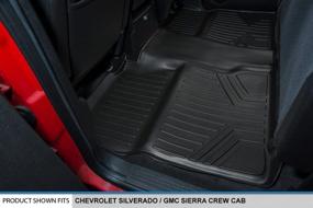 img 3 attached to 🚗 MAXLINER 2nd Row Floor Liner for Silverado/Sierra 1500/2500/3500 Crew Cab (2007-2014) - Black