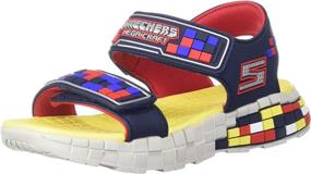 img 4 attached to Сандалии Skechers Boys Mega-Craft для детей, 👟 темно-синий/красный, размер 4 Большой Ребенок - Купить сейчас!