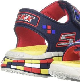 img 2 attached to Сандалии Skechers Boys Mega-Craft для детей, 👟 темно-синий/красный, размер 4 Большой Ребенок - Купить сейчас!