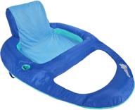 🏖️ relax and lounge in style with swimways recliner inflatable lounger hyper flate logo