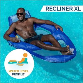 img 1 attached to 🏖️ Relax and Lounge in Style with SwimWays Recliner Inflatable Lounger Hyper Flate