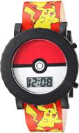 🔴 red pokemon boys' quartz watch | plastic strap | model pok4049 (18) logo