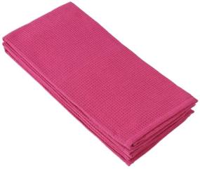 img 4 attached to 🧼 Glvnniss Rose Red Cotton Kitchen Dish Towels, 18x28 Inches, Pack of 3 - Ideal for Washing Dishes