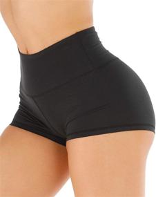 img 4 attached to CHRLEISURE Workout Booty Spandex Shorts for Women - High Waist Soft Yoga Bike Shorts
