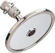 🚿 fogless shower head with heated aluminum mirror - premium quality solid aluminum, never fogs up – 1.8 gpm, brushed nickel finish logo