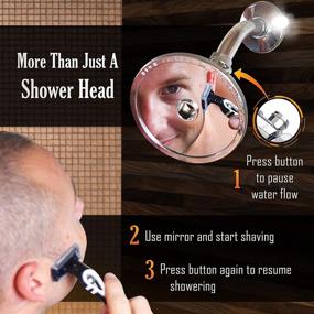 img 2 attached to 🚿 Fogless Shower Head with Heated Aluminum Mirror - Premium Quality Solid Aluminum, Never Fogs Up – 1.8 GPM, Brushed Nickel Finish