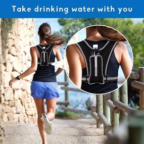 img 2 attached to 🏃 COTEO Adjustable Waistband Running Vest with Phone Holder & Reflective Design - Lightweight, Water Bottle Storage & Outdoor Workout Gear