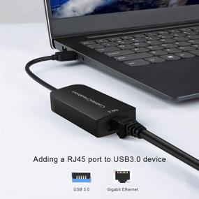 img 1 attached to 2.5G Ethernet to USB Adapter, CableCreation USB 3.0 Gigabit LAN Dongle, Wired Network to USB Converter, Latest RJ45 to USB Adapter for MacBook Windows 10,8.1, macOS X 10.6-10.15, Black