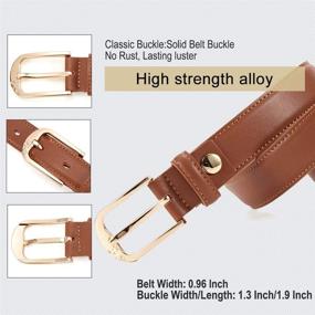 img 1 attached to 👩 Genuine Leather Women's Business Accessories: Elegant Belts by CARDANRO
