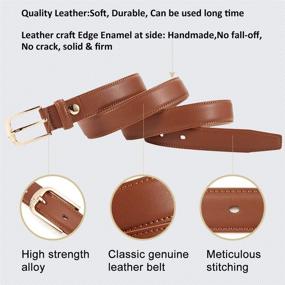 img 2 attached to 👩 Genuine Leather Women's Business Accessories: Elegant Belts by CARDANRO