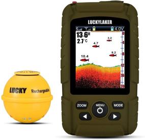 img 4 attached to Lucky Portable Sonar Fish Finder: Waterproof Handheld Wireless Fishing Finder for Boats, Kayaks, Ice Fishing, and Sea Depths