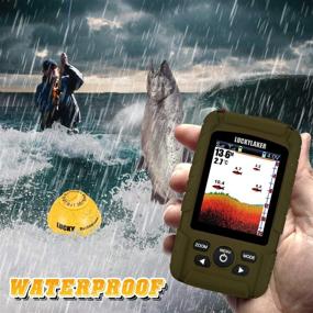 img 3 attached to Lucky Portable Sonar Fish Finder: Waterproof Handheld Wireless Fishing Finder for Boats, Kayaks, Ice Fishing, and Sea Depths