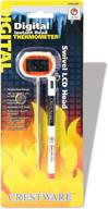 crestware digital thermometer swivel handheld logo