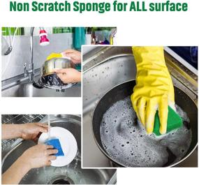 img 2 attached to 10-Piece Silicone Scrubber Sponge: Reusable 🧽 Soft Dish Scrubber for Effective Kitchen Cleaning