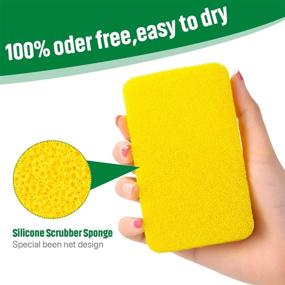 img 3 attached to 10-Piece Silicone Scrubber Sponge: Reusable 🧽 Soft Dish Scrubber for Effective Kitchen Cleaning