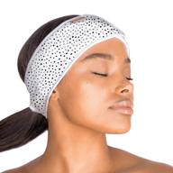 🛁 kitsch spa headbands for women - makeup headband, facial washing headband with ponytail (micro dot) - premium seo logo