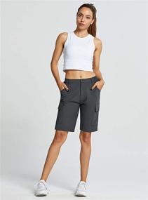 img 3 attached to 🩳 MASKERT Women's Quick-Dry Hiking Shorts - Lightweight Cargo Shorts, Water-Resistant for Summer Outdoor Travel, Camping