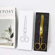 ✂️ 7-inch gold scissors: premium multi-purpose stainless steel, heavy duty straight blades for leather, fabric & crafts logo