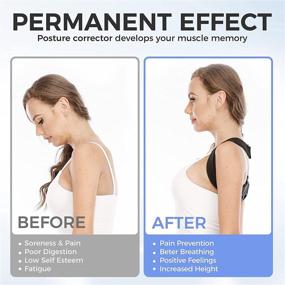 img 3 attached to HOWPENU Posture Corrector for Women and Men - Adjustable Upper Back Brace for Clavicle Support and Spinal Alignment - Back Support Straightener for Pain Relief in Neck, Back & Shoulder