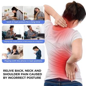 img 1 attached to HOWPENU Posture Corrector for Women and Men - Adjustable Upper Back Brace for Clavicle Support and Spinal Alignment - Back Support Straightener for Pain Relief in Neck, Back & Shoulder