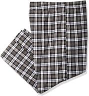 hanes men's woven plaid stretch sleepwear for comfortable lounge & sleep логотип