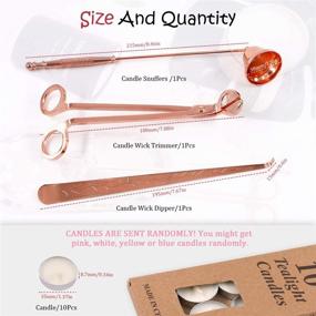 img 3 attached to 🕯️ Hilitchi 4 in 1 Candle Snuffer Accessory Gift Pack: Wick Trimmer, Wick Dipper, Snuffer & Bonus Rose Gold Candle Pack