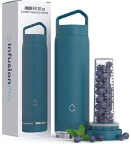 img 4 attached to 🍓 Vacuum Insulated Stainless Steel Fruit Infuser Water Bottle (20 oz) : Includes Fruit Infuser Recipe eBook : Bottom-Loading Water Infuser for Enhanced Flavor : Convenient Cleaning : Perfect Gift Water Bottle