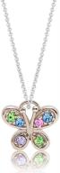 🦋 premium 8mm crystal butterfly pendant - white gold tone necklace for kids, baby girls, and tweens logo