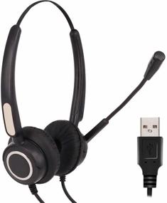 img 4 attached to CALLANY USB Computer Headset for Office/Working Call Center - Black