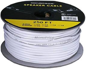 img 2 attached to 🔊 Monoprice 102821 Access Series 14AWG CL2 Rated 2-Conductor Speaker Cable - 250ft Fire-Safe In-Wall Rated, White PVC Jacketed, 99.9% Oxygen-Free Pure Bare Copper