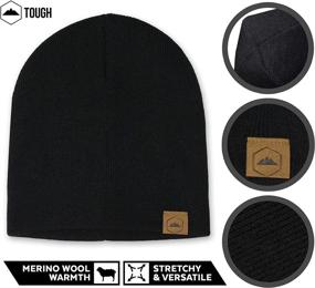 img 1 attached to 🧢 Knit Winter Beanie Hats for Men & Women - Merino Wool Ribbed Cap - Warm & Soft Stylish Toboggan Skull Caps for Cold Weather