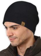 🧢 knit winter beanie hats for men & women - merino wool ribbed cap - warm & soft stylish toboggan skull caps for cold weather logo