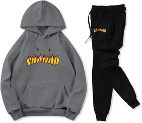 img 3 attached to Tracksuit Hoodies Sweatpants Children Sweatsuit Boys' Clothing and Clothing Sets