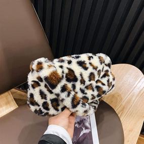 img 1 attached to 👜 Stylish Aktudy Plush Animal Pattern Top-Handle Shoulder Bag for Women and Girls