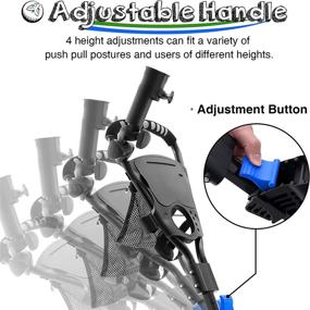 img 2 attached to 🏌️ Golf Push Carts by HINXIETIE - 3 Wheel Foldable Design, Lightweight with Foot Brake, Phone Holder, Umbrella Holder, Cup Holder, and Scoreboard Holder for Golf Bags