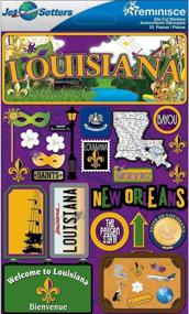 img 1 attached to Reminisce 27111883 Setters Dimensional Stickers Louisiana
