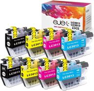 ejet lc3013 compatible ink cartridge replacement for brother mfc-j491dw mfc-j895dw mfc-j690dw mfc-j497dw printer tray - set of 8 ink cartridges (2 black, 2 cyan, 2 magenta, 2 yellow) logo