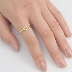 img 2 attached to 💍 Exquisite Sterling Silver Knot Ring - Unleash your Style with a Wide Array of Color Options!