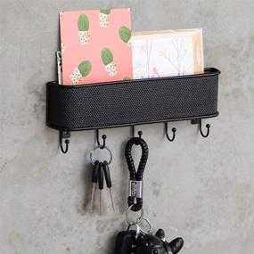 img 3 attached to 🔑 Organize Keys, Mail, and More with the Oakeer Wall Mount Mail Holder and Key Hooks