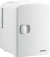 🍺 gourmia gmf600 thermoelectric mini fridge cooler and warmer - 4l/6 can - home, office, car, dorm or boat - compact & portable - ac/dc power cords - white логотип