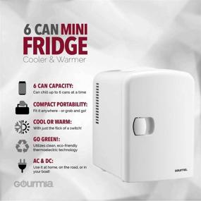 img 3 attached to 🍺 Gourmia GMF600 Thermoelectric Mini Fridge Cooler and Warmer - 4L/6 Can - Home, Office, Car, Dorm or Boat - Compact & Portable - AC/DC Power Cords - White