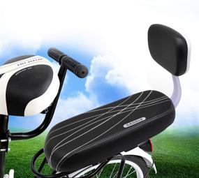 img 3 attached to 🚲 Rear Mounted Child Bike Seat with Cushion, Backrest, Armrests, and Handrail - Together-life Bicycle Rear Seat Cushion Armrest Set Kid Child Carrier